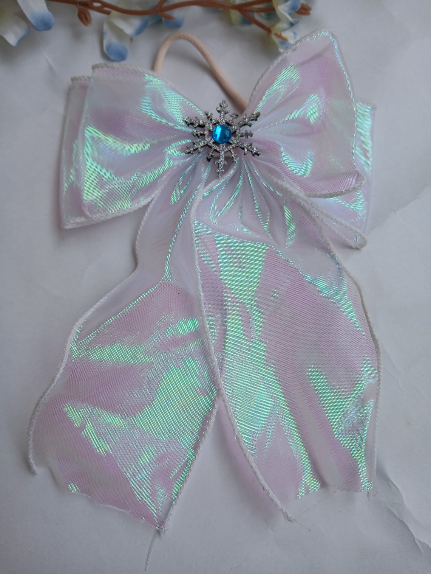 SIMRA lavender Organza Bow Rubber Band