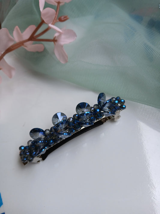 RIDA Blue dazzling crystal back clips