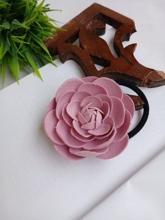 LAIBA Pink ROSE Flower Rubber Band