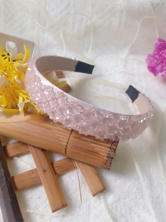 Mehwish pink crystal head band