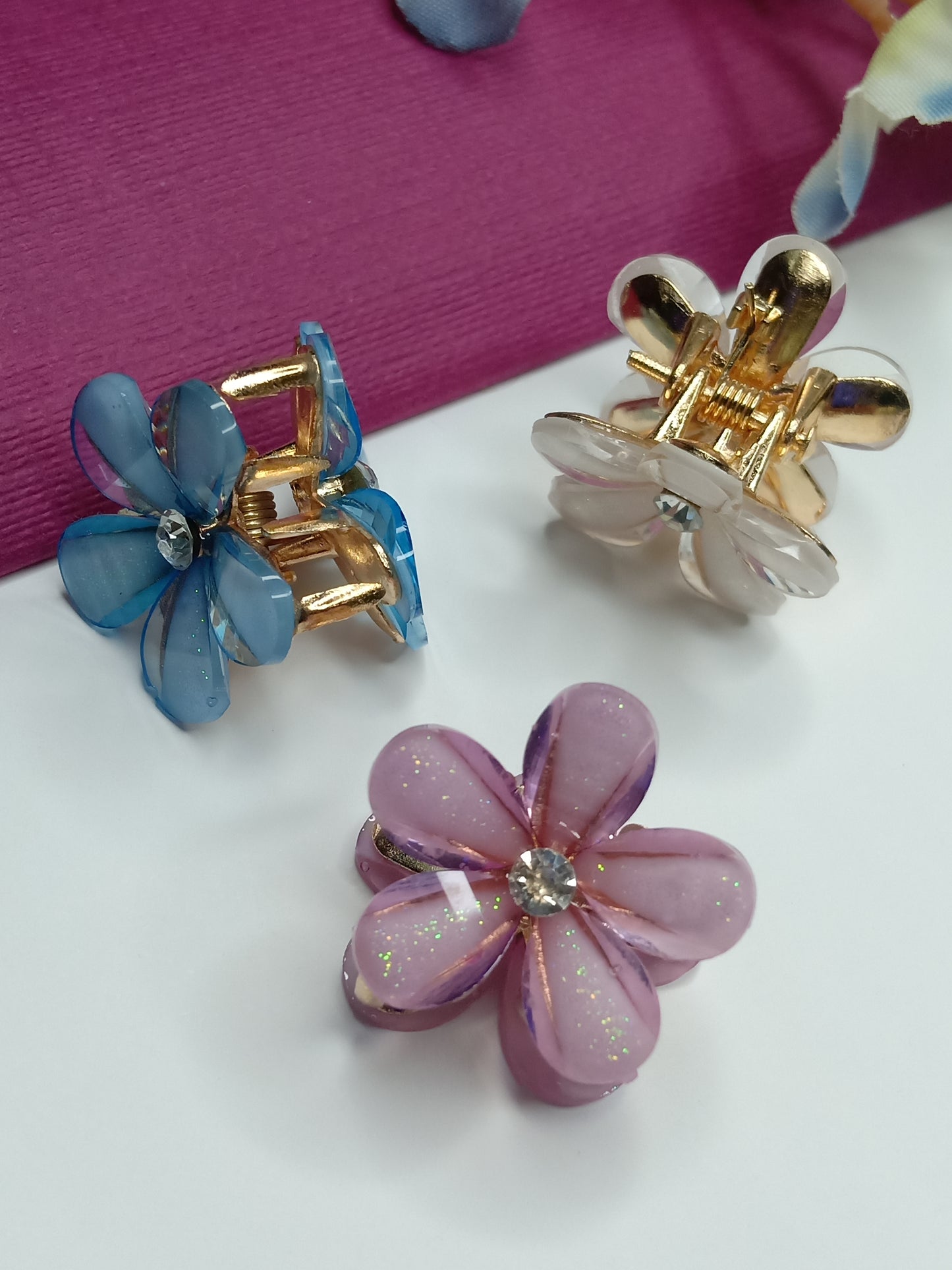 SOHA Mini Flower Metal Claw Clips