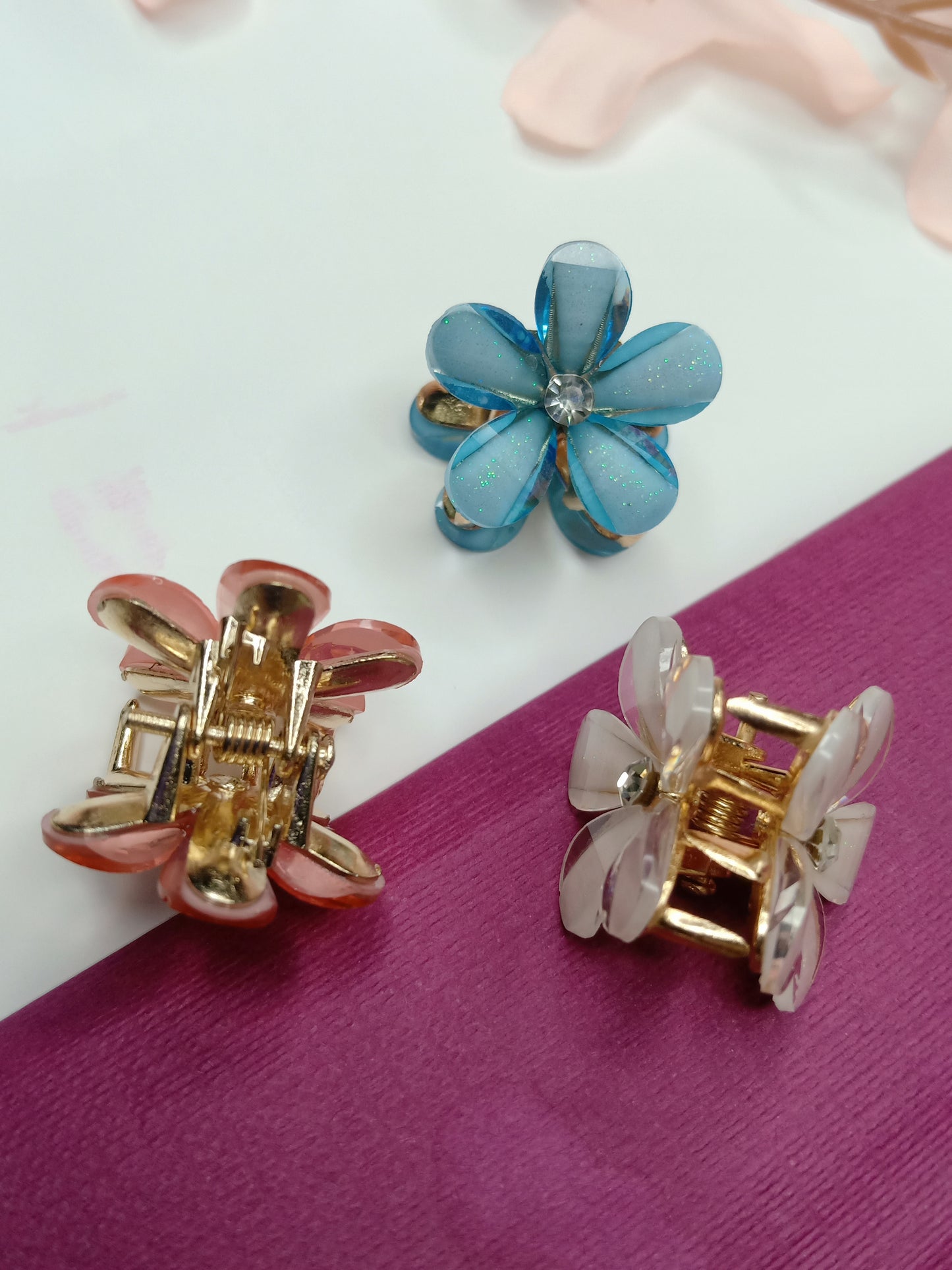 SOHA Mini Flower Metal Claw Clips