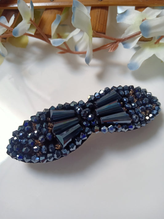 SIYA Midnight blue Twinkling crystal back clips