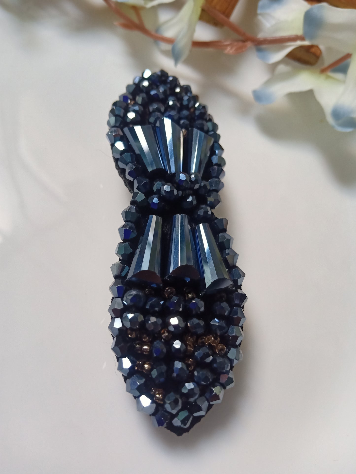 SIYA Midnight blue Twinkling crystal back clips