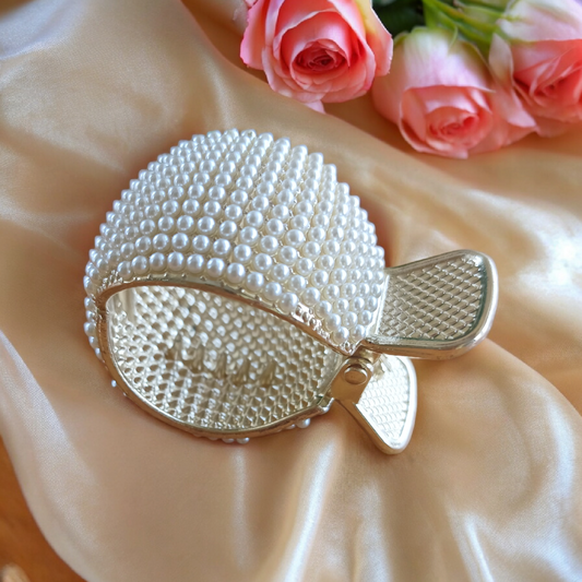 AFSHAN White Pearl Metal Clutcher